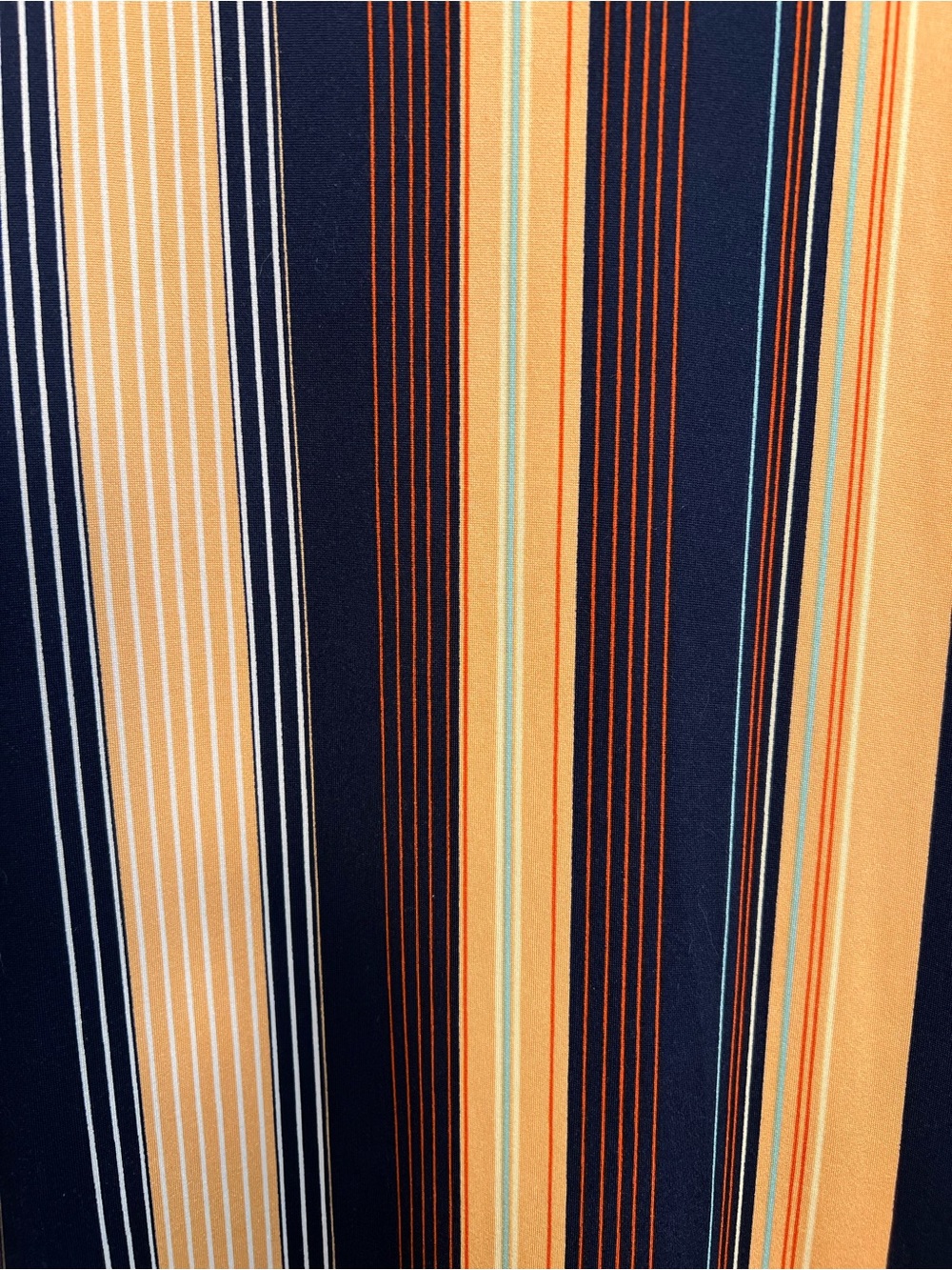 AUW Navy and Peach Striped Women's Top - Picture 7 of 7